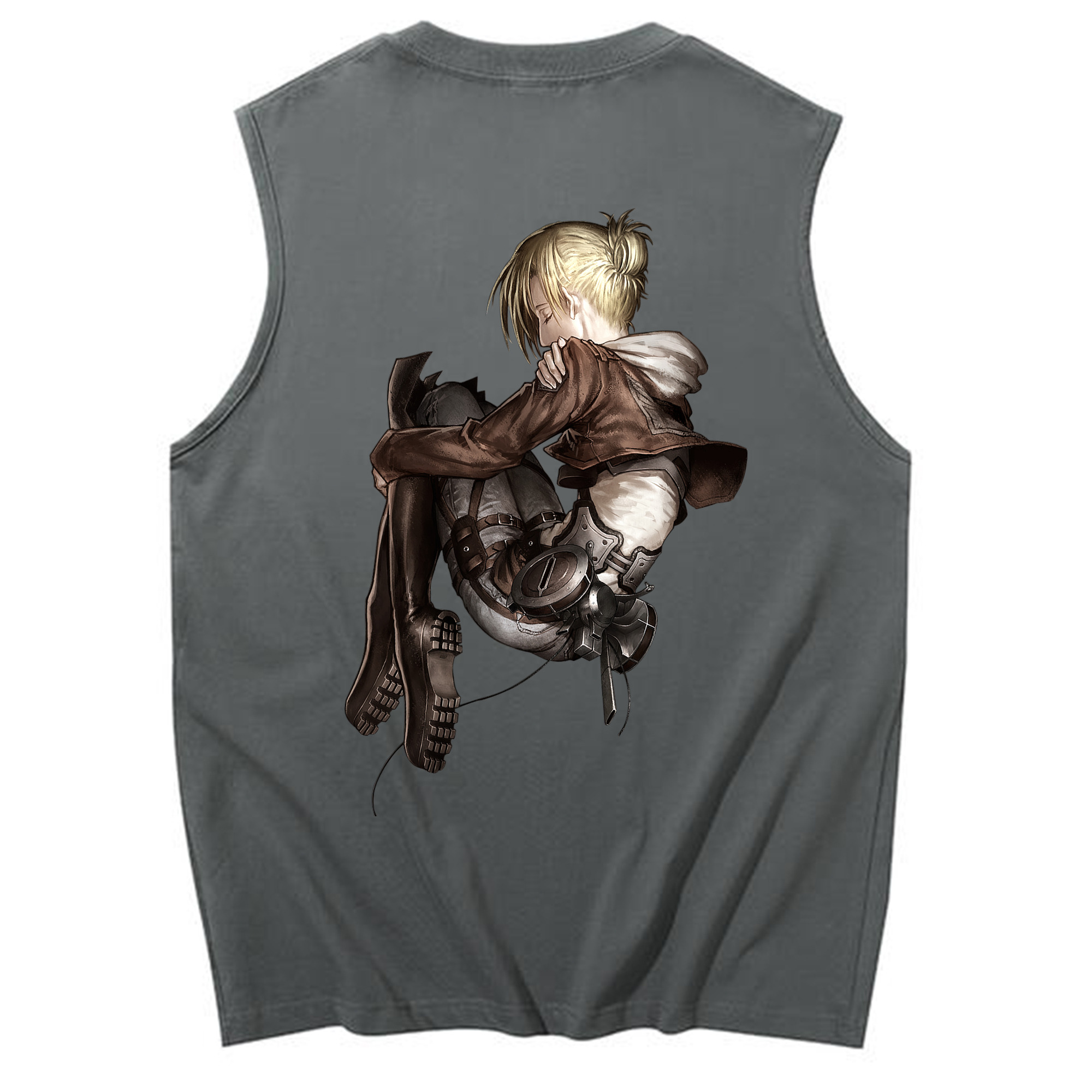 （画像用） 進撃の巨人 アニ・レオンハート Attack on Titan Annie Leonhart コットン100％タンクトップ（背面プリント）